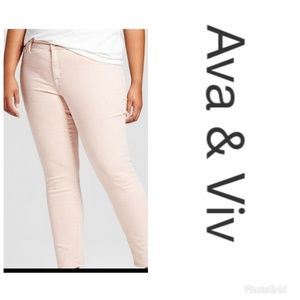 plus size pink jeggings